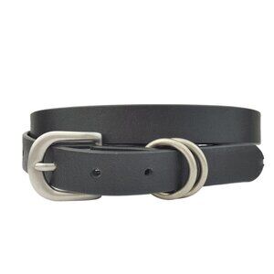 Skinny Classic Rhinestone Buckle Leather Belt